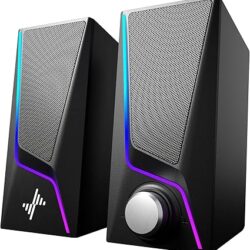 Zorbix Dynamic RGB Desktop Speakers – 2.0 Stereo Sound for PC & Gaming